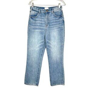 Every Womens High Rise Straight Leg Ankle Jeans Light Wash Dillards size 28